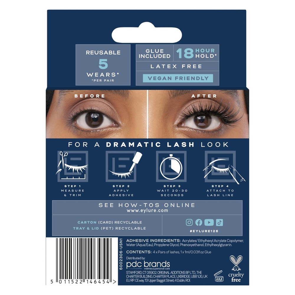 Dramatic Definition No. 126 Eyelashes Multipack, 4 Pairs