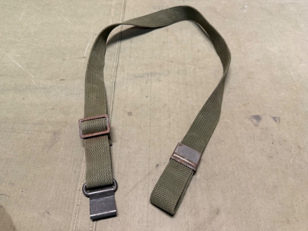 ORIGINAL WWII US ARMY M1 GARAND RIFLE WEB CARRY SLING-OD#7