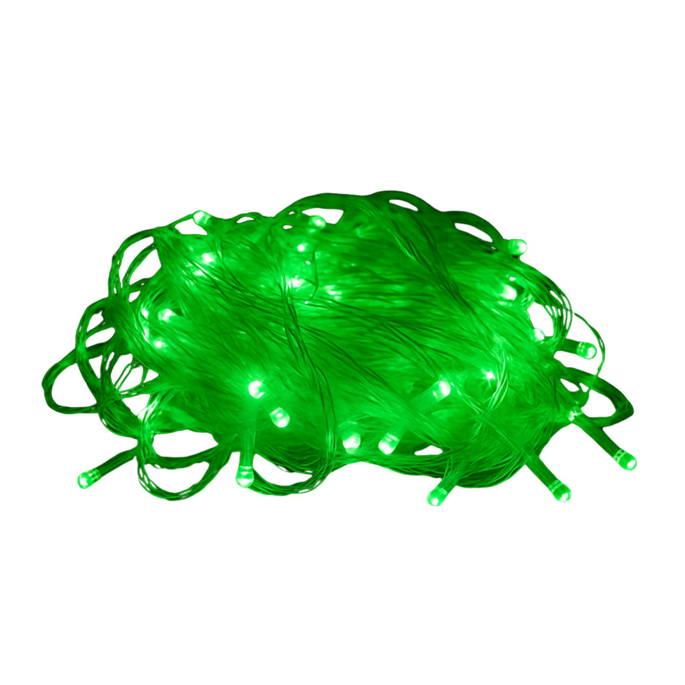 Elegani 100 LED String Lights with Flexible Clear Wire – 33ft, Green
