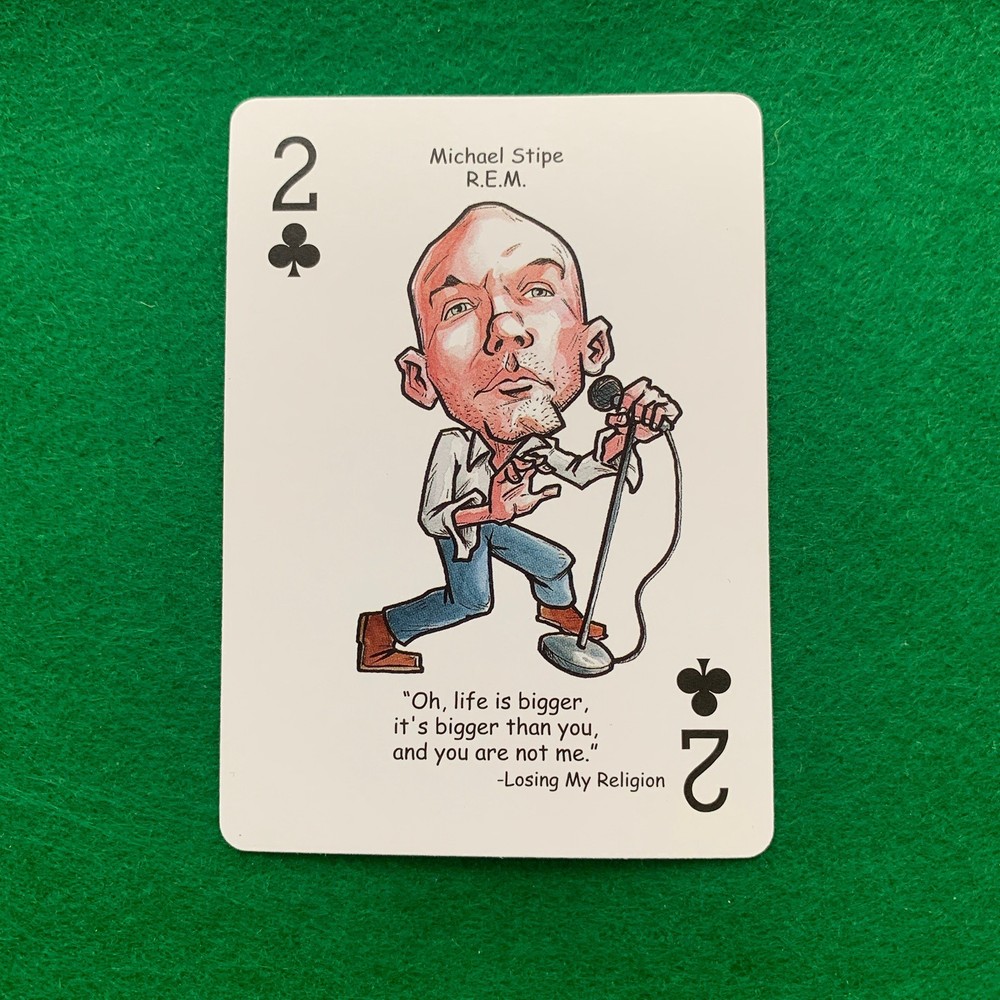 Michael Stipe - REM - Rock Icon Single Playing Card