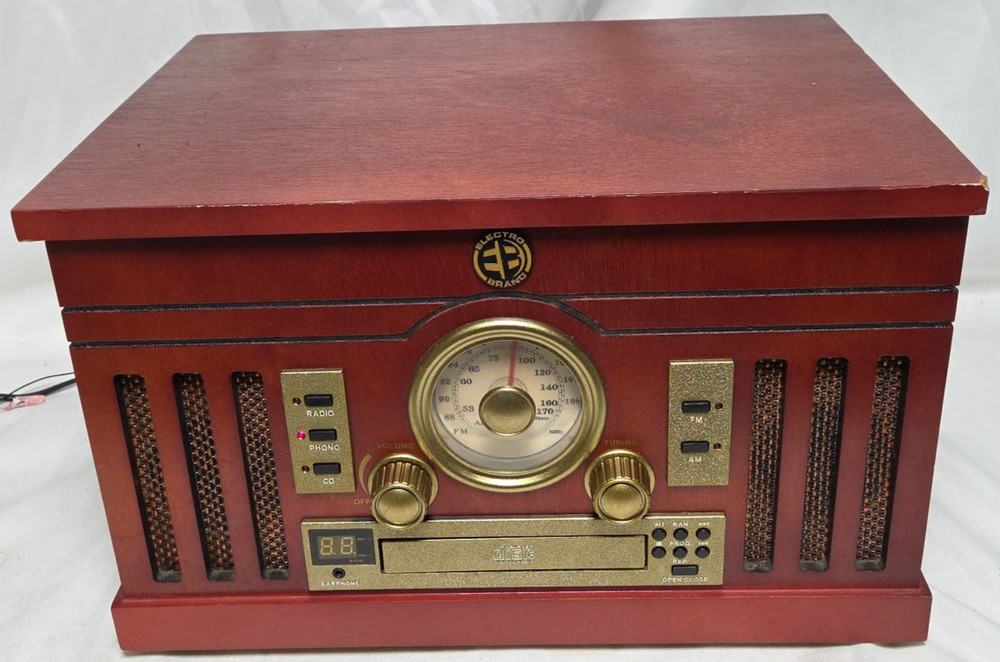 Electro Brand Nostalgia Multi Function Player Record Cassette CD AM/FM 9287GB
