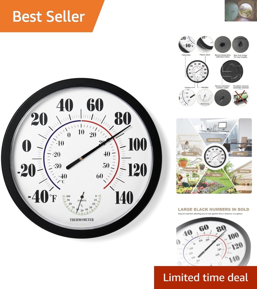Automatic Calibration Indoor & Outdoor Digital Thermometer with Hygrometer