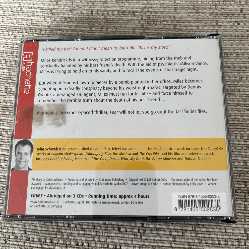 Fear - Jeff Abbott - CD Audiobook - Read by John Schwab