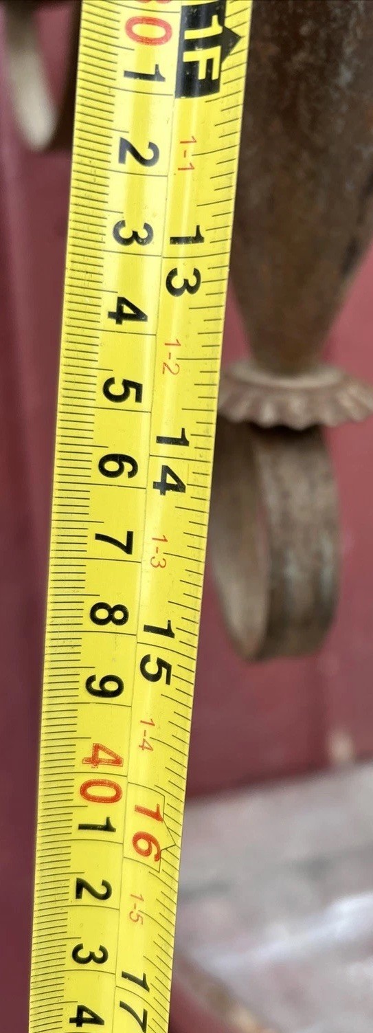 ANTIQUE HAND FORGED EARLY AMERICAN COLONIAL STYLE 6 ARM TIN CHANDELIER