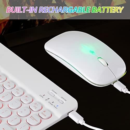 Bluetooth Keyboard and Mouse Combo for iPad - Rechargeable Wireless Keyboard.
