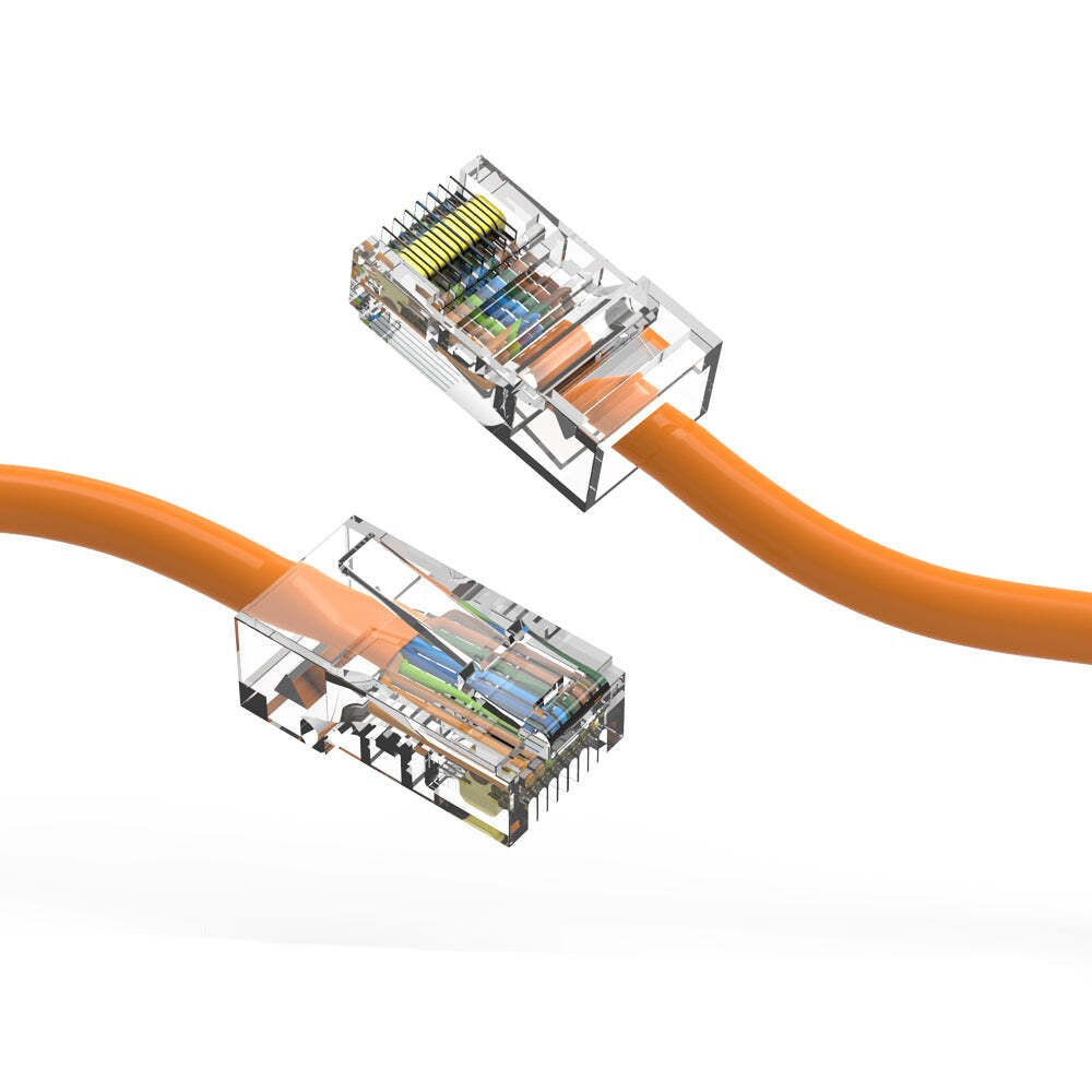 1.5Ft CAT5E UTP Ethernet Network Non Booted Cable Orange