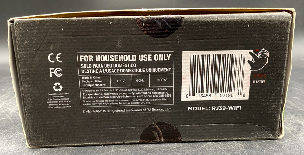 CHEFMAN PRECISION COOKER SOUS VIDE CIRCULATOR WIFI & BLUETOOTH ENABLED