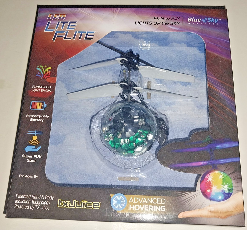 LED Lite Flite Hovering Mini Drone Rechargeable Color Changing Helicopter
