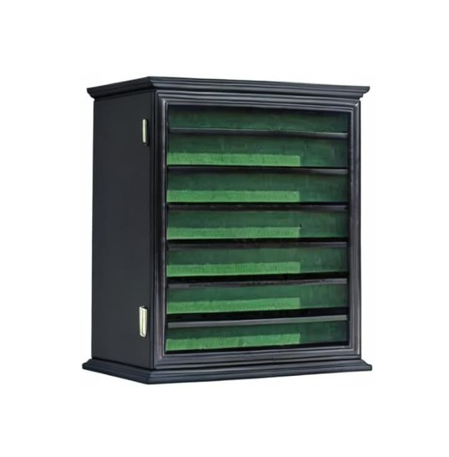 49 Golf Ball Display Case Cabinet Wall Rack Holder Solid Wood Frame with 98% UV