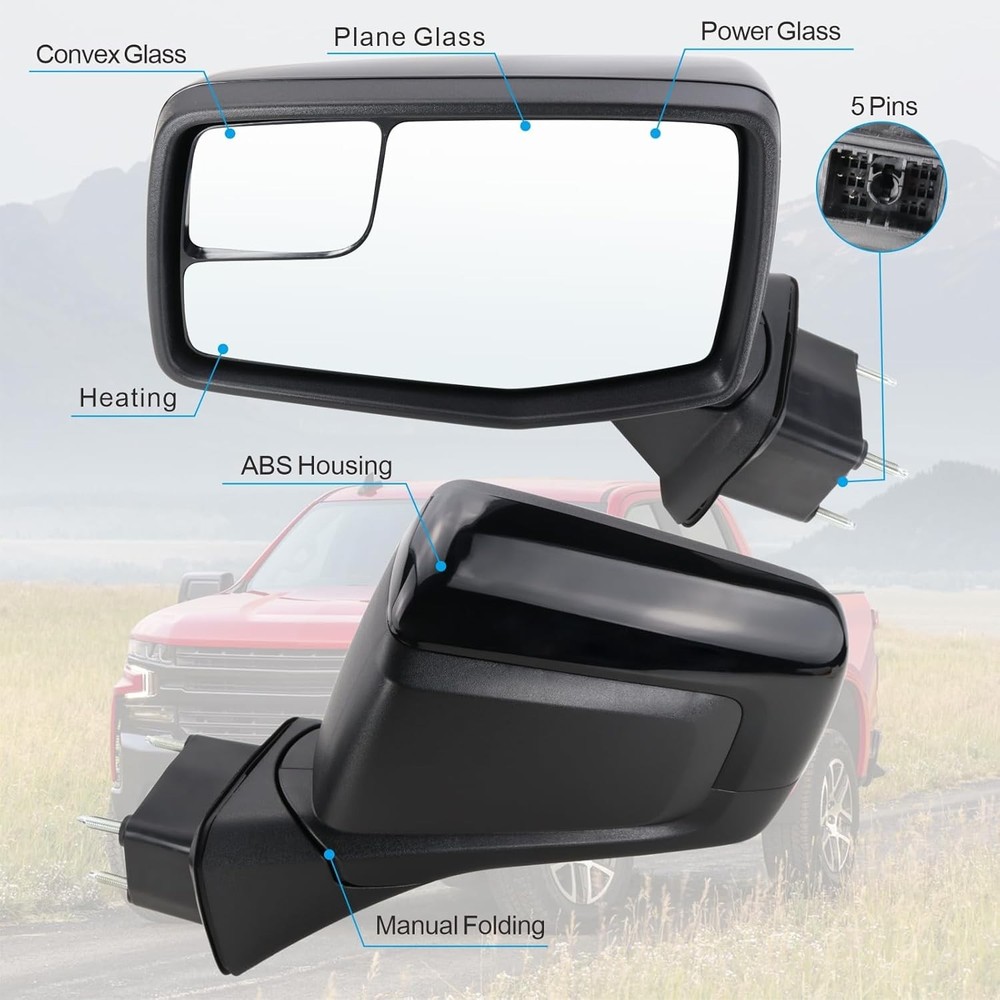 Driver Side Mirror GM1320583 for Chevy Silverado 2019