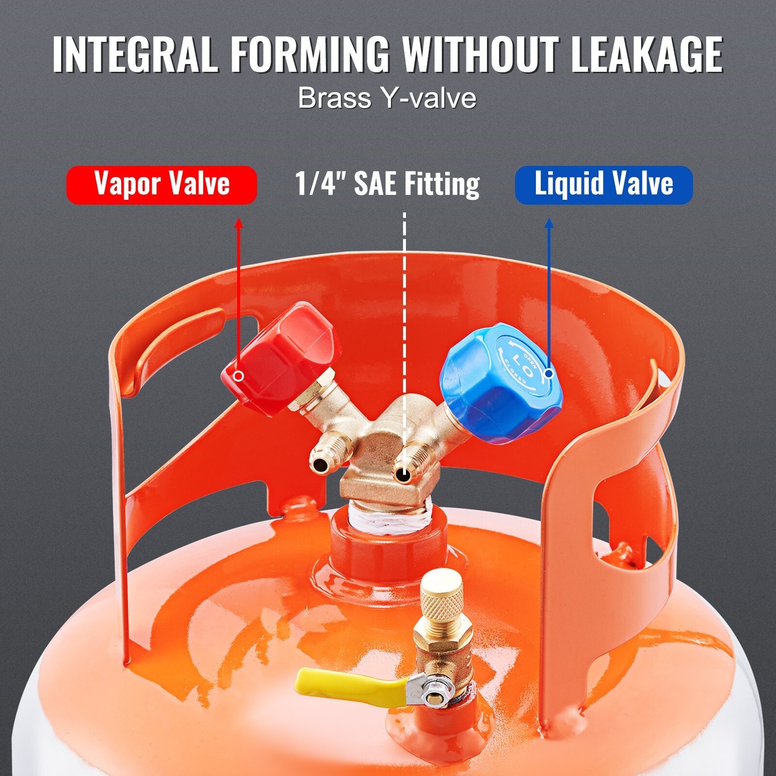 VEVOR Refrigerant Recovery Reclaim 50lb Cylinder Tank 400 PSI liquid Rated