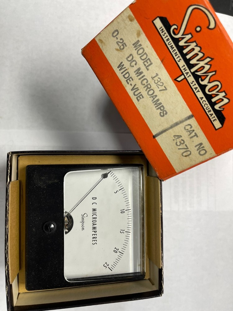 SIMPSON 25 MISCROAMP DC METER #1327