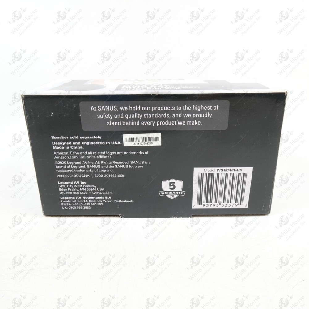 Sanus - Outlet Hanger Designed for Amazon Echo Dot (4th Gen) - Black