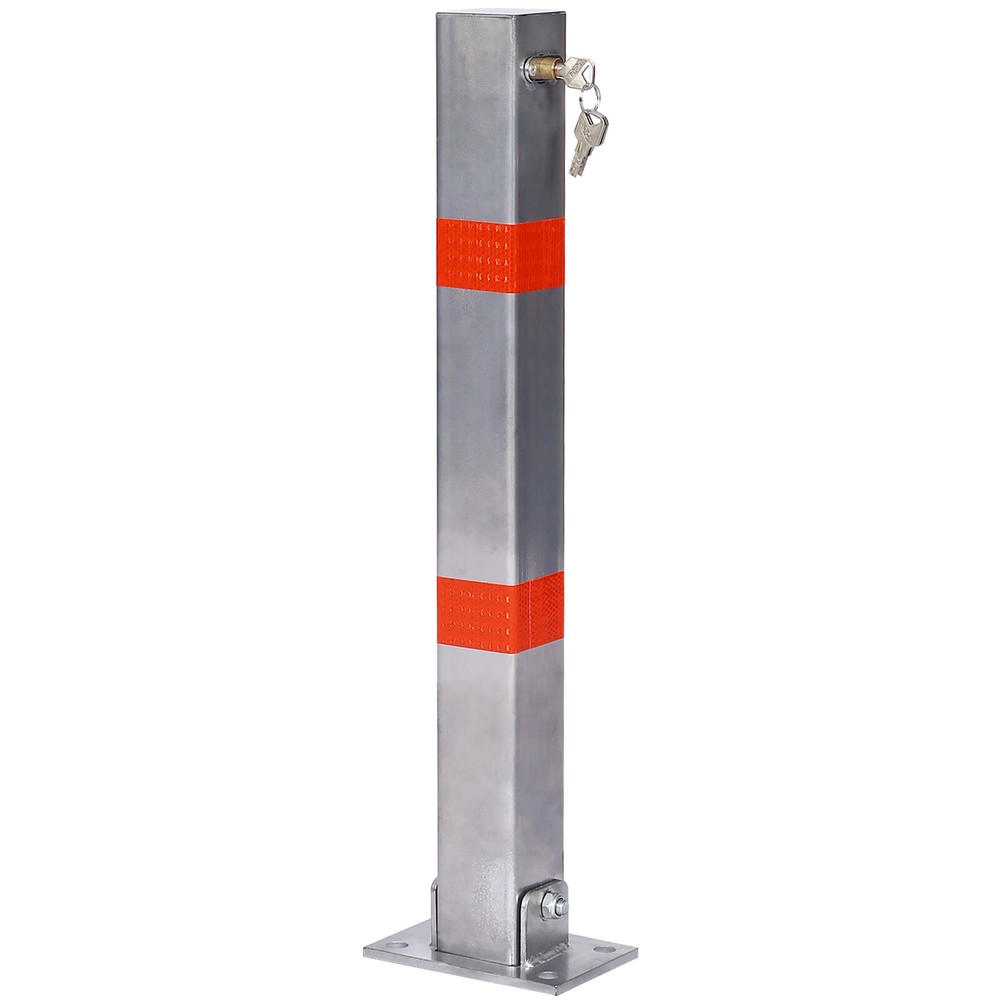 Square Heavy Duty Foldable Bolt Down Security Parking Post Bollard Driveway