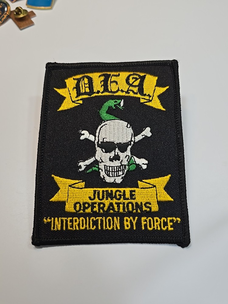 D.E.A. Jungle Operations Iron-on Patch "Interdiction by Force"