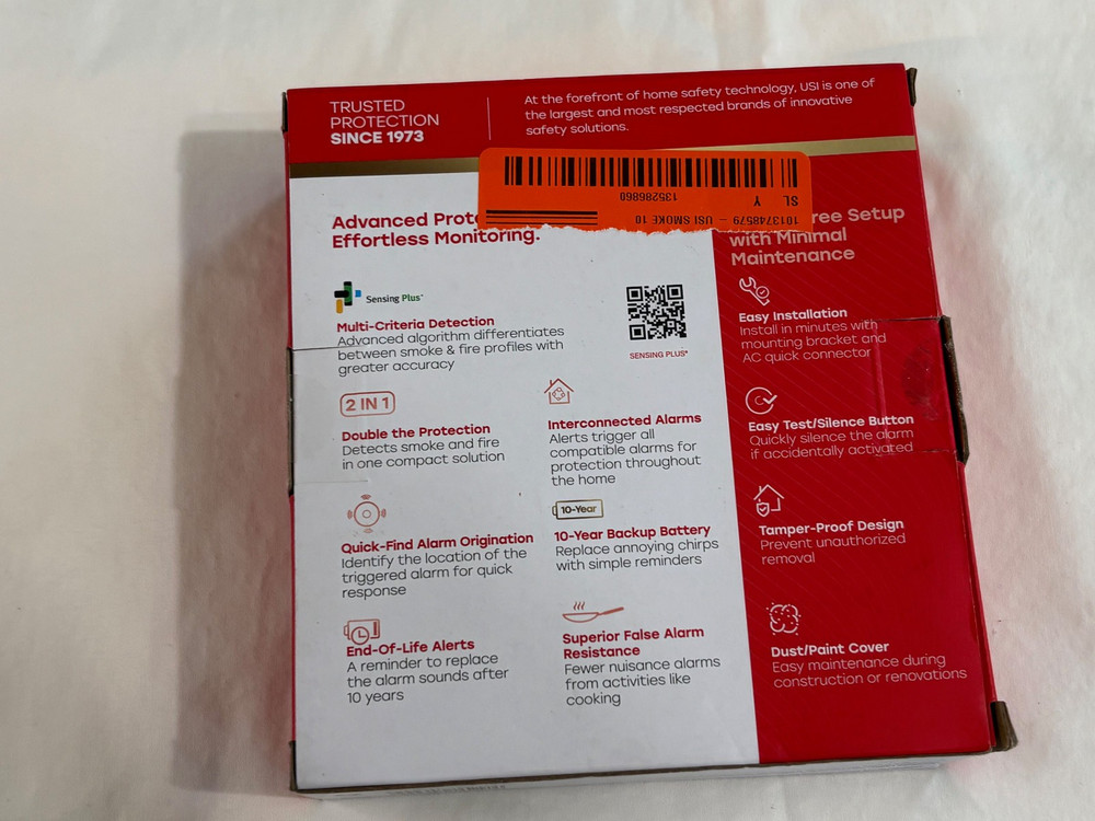 Universal Security Instruments Hardwired 2 In 1 Smoke & Fire Alarm, Replacement