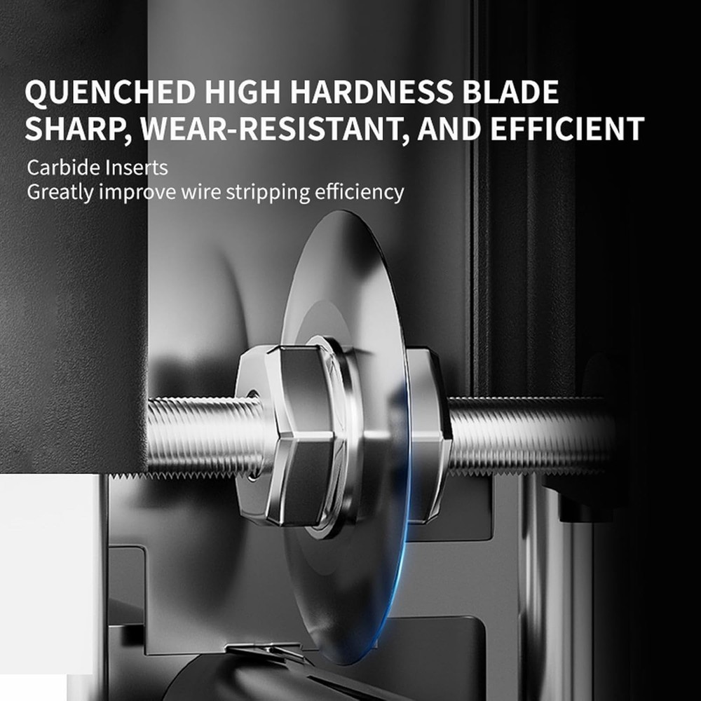 Copper Wire Stripping Machine, Adjustable 0.04” to 1”, Includes 2 Replaceable...