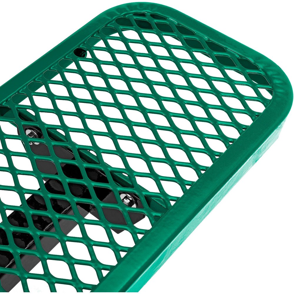 46" Square Picnic Table In-Ground Mount Green
