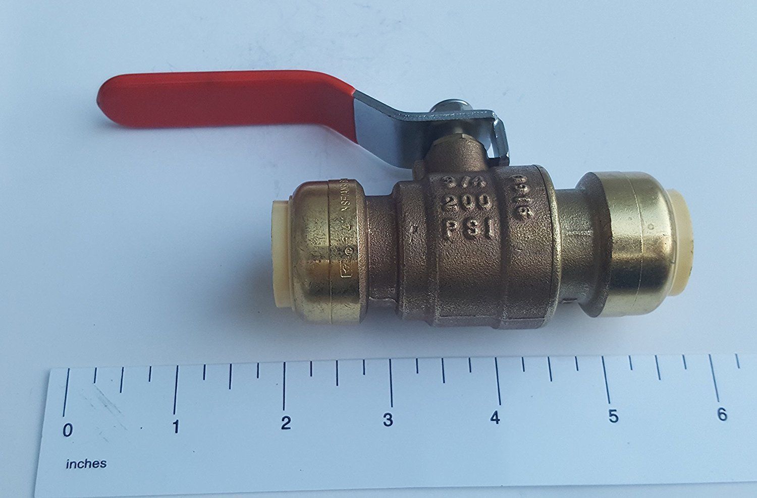 1 PIECE 3/4" SHARKBITE STYLE PUSH FIT BALL VALVE NEW! FULL PORT, LEAD FREE BRASS