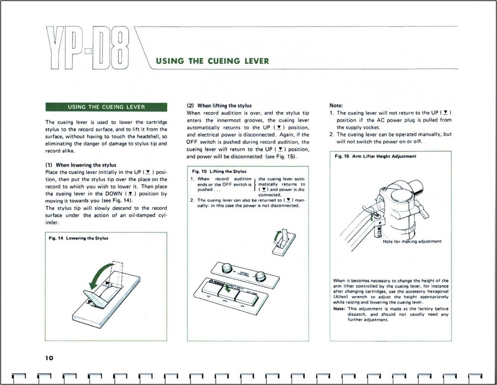 Yamaha YP-D8 Turntable Owners Manual