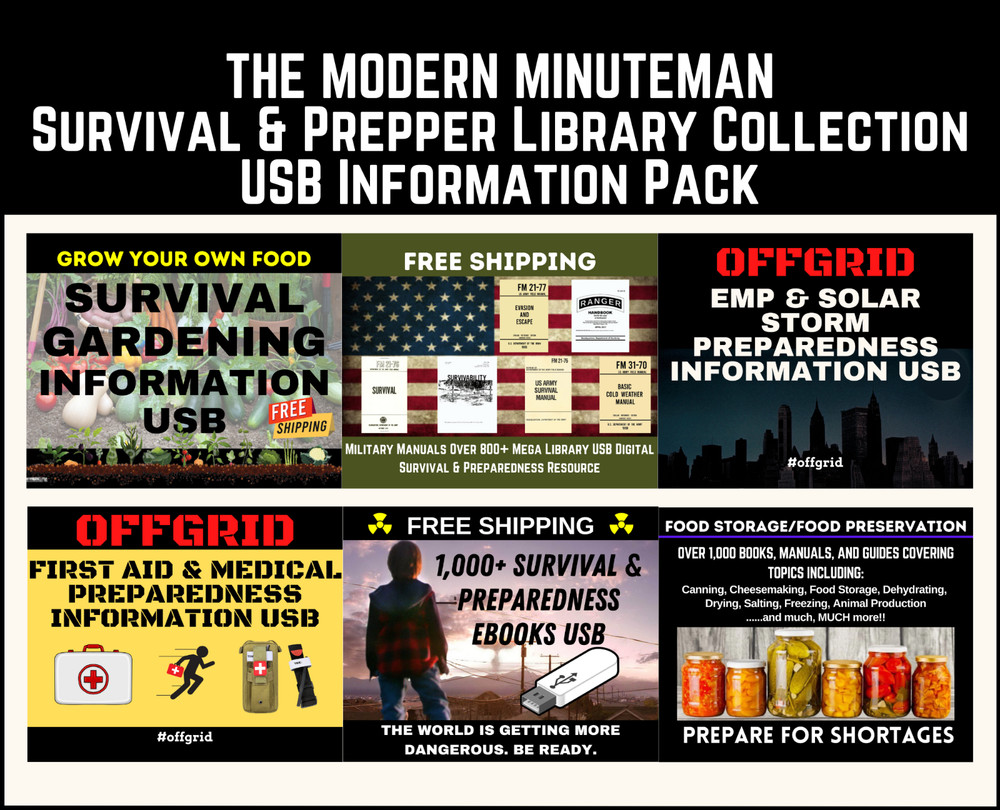 Essential Survival & Prepper Information Library Collection USB - Get Ready