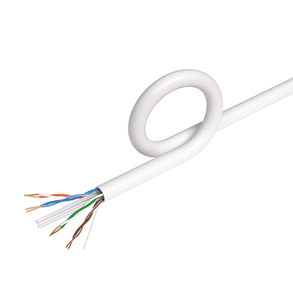 CAT6 Ethernet Cable 1000FT 23AWG CCA Network Solid Bulk Wire, Pull Box, White