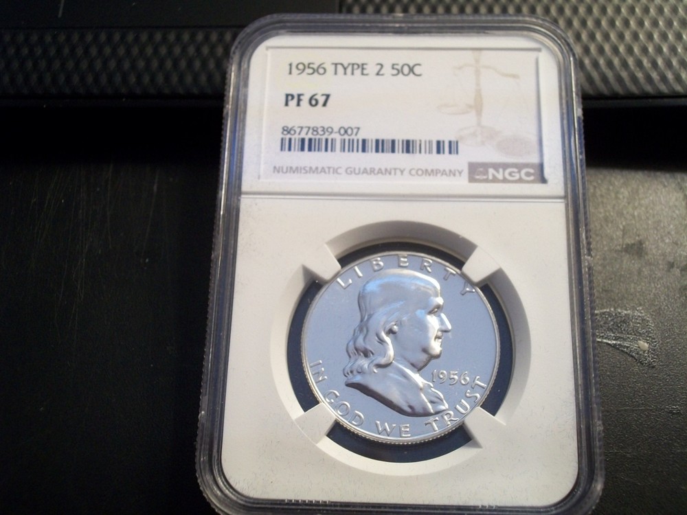 1956 Franklin Half Dollar  TYPE 2  PR67 NGC CERTIFIED