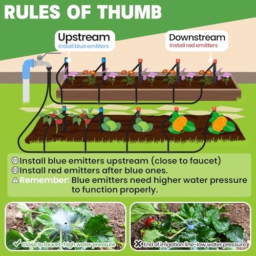 110ft Drip Irrigation System Kit, Garden Watering System DIY Automatic 110FT