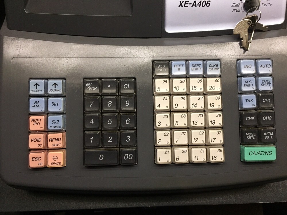 Sharp XE-A42S Cash Register Dual Printer! Great Conv Store! Includes Programming