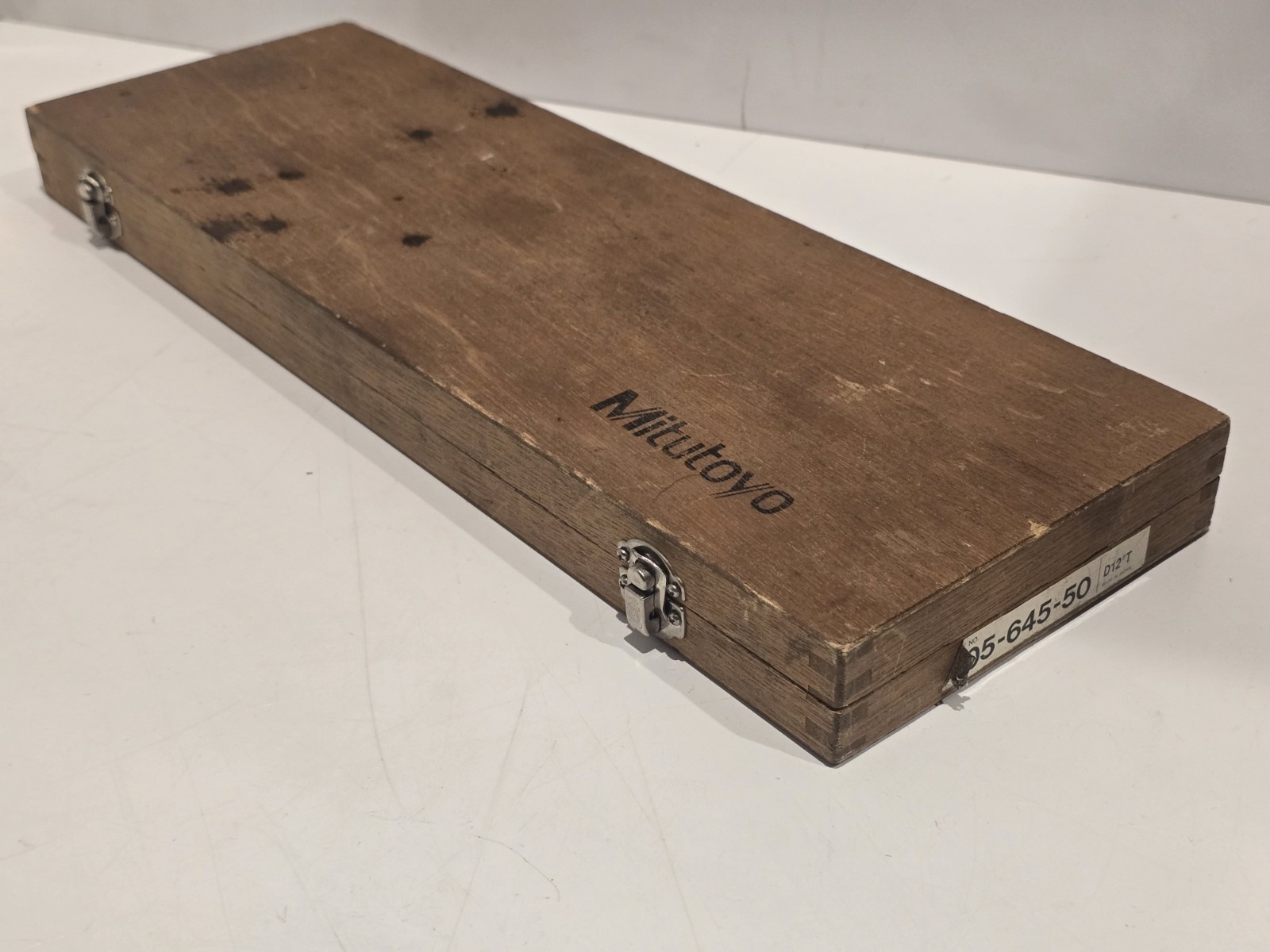 MITUTOYO 12 Inch DIAL CALIPER NO 505-645-50 w/ Wood CASE