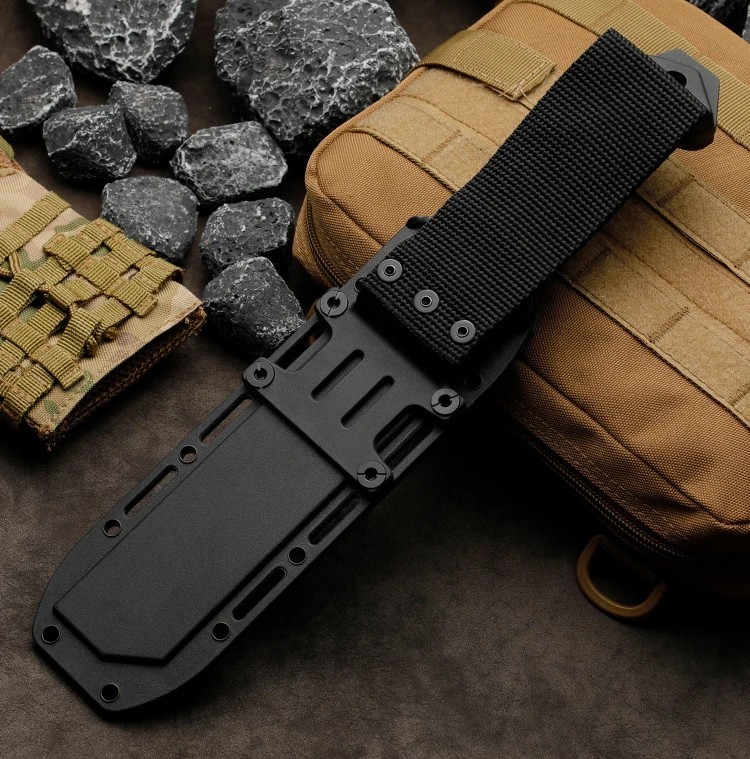 Ultimate Survival Chopper Knife Chisel Blade Edge Grind Batoning Baton Bugout