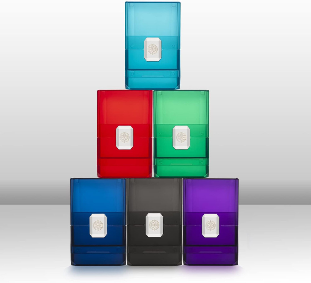 Deck Card Box with Dice Storage, 100+ Deck Case Holder, Translucent Trading Card