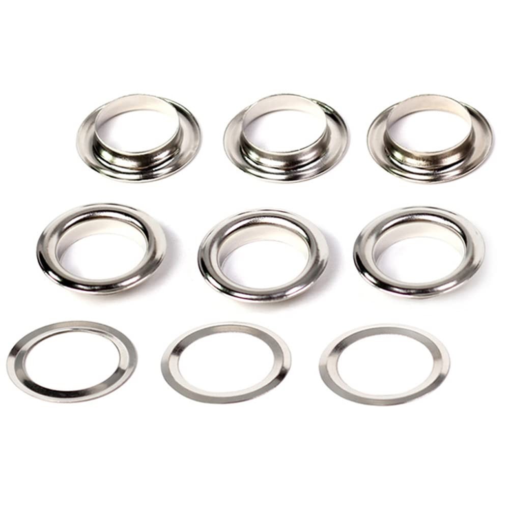 Brass Silver Eyelets Grommets with Washers 3.5mm Inner 100 Sets