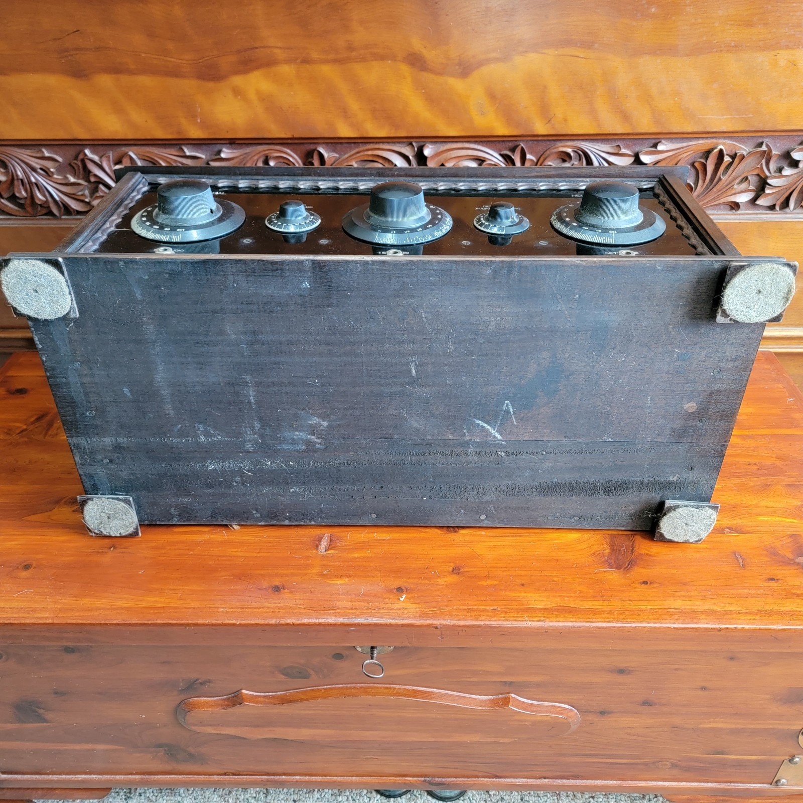 Antique Silvertone King-Hinners NEUTRODYNE in Wood Case 1924 Untested