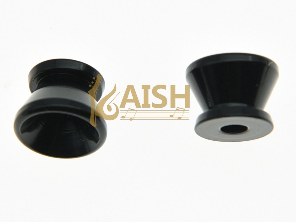 2x Guitar Strap Buttons Knobs Guitar End Pins Black
