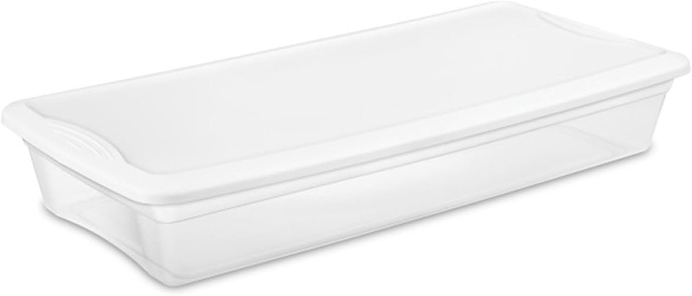 Clear 6-Pack Stackable Storage Bins with Lids - 41 Quart Capacity