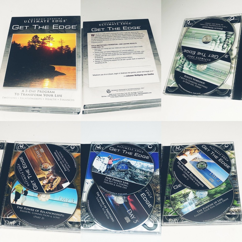 Anthony Robbins Get the Edge 7 Day Program 8 CDs Audio Life Transformation