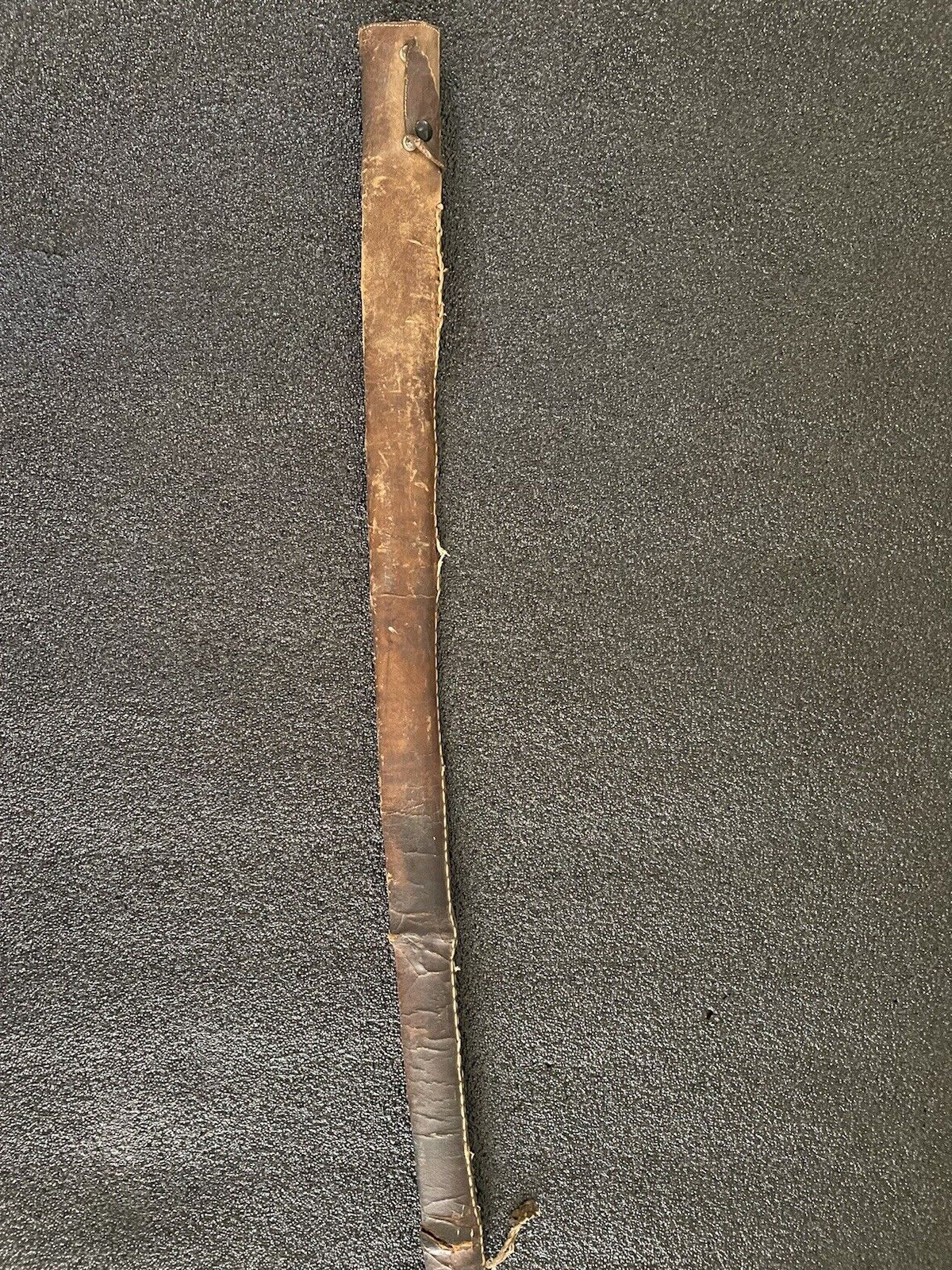 ORIGINAL WWII WW2 JAPANESE SWORD LEATHER SCABBARD COVER FOR PARTS OR REPAIR