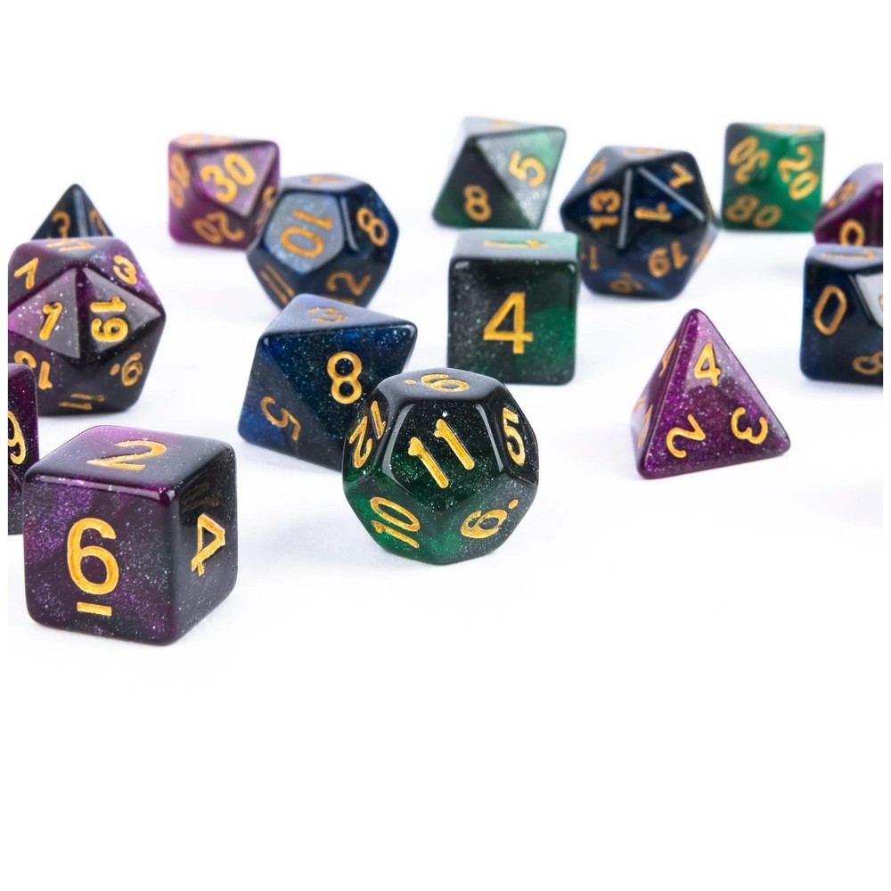 Spin Master Campaign Dice 21-Piece Polyhedral RPG Dice Set with Pouch