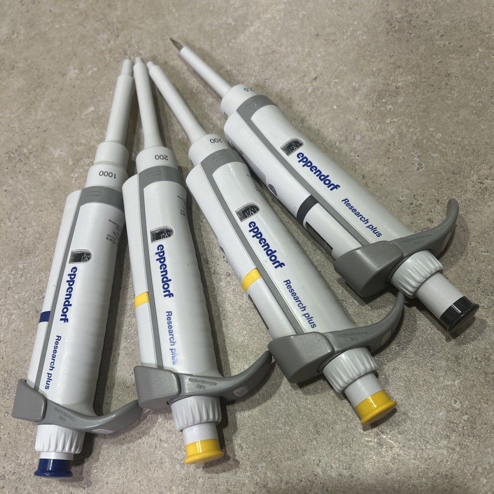 Set Eppendorf Research Plus Single Channel Pipetman Pipettes