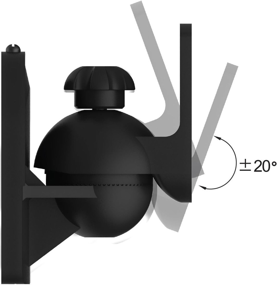Universal Speaker Wall Mount, Black (up to 7.7 lbs) 2 pack