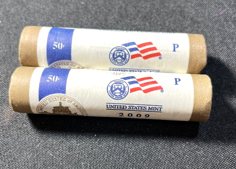 Two 2009 P Uncirculated Lincoln Cent Rolls Professional & Presidency US Mint ML