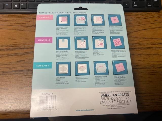 WE R MAKERS 8 PC. PRECISION PRESS BUNDLE STAMP AND STENCIL HOLDER