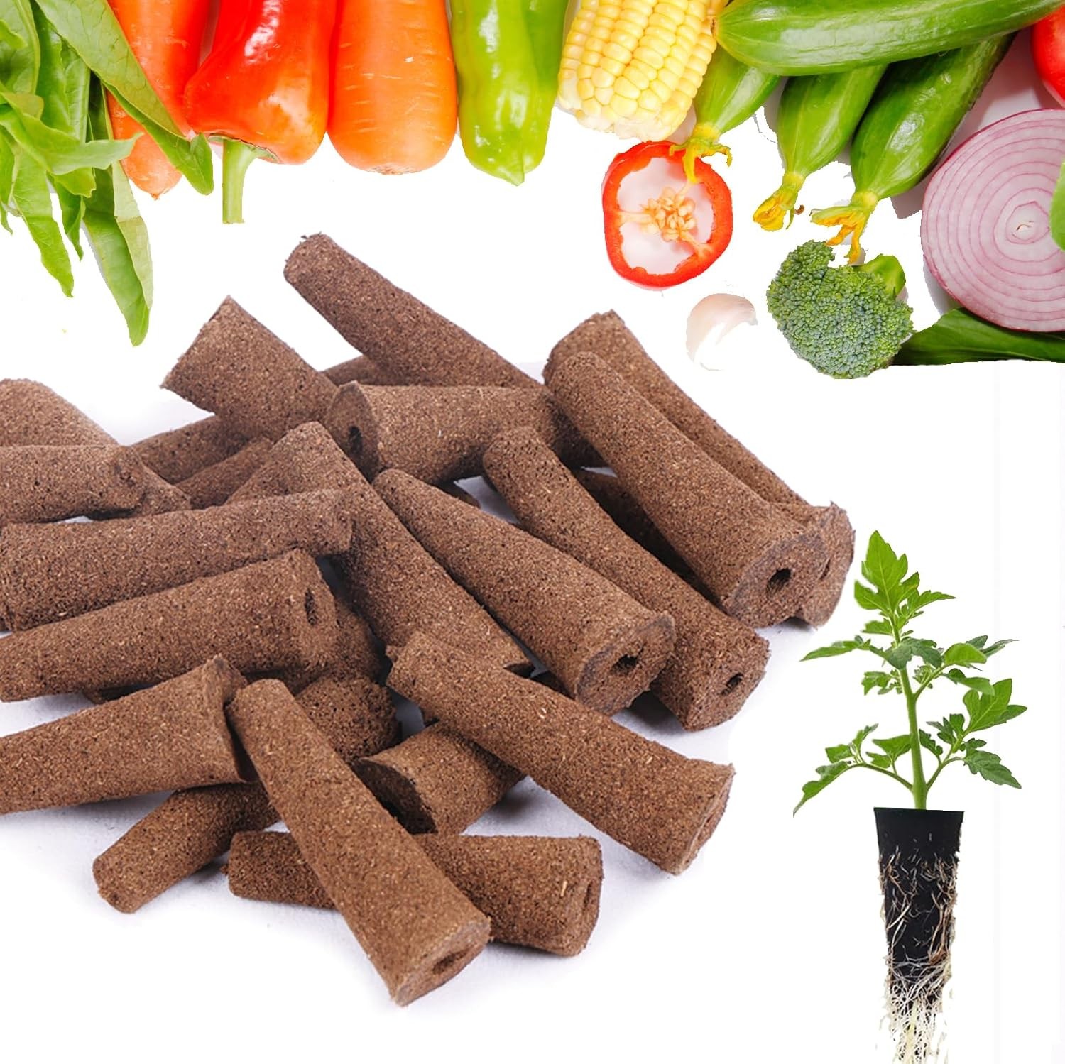 50 Pack Hydroponic Grow Sponges Seed Pods Replacement, Growing System Plant...