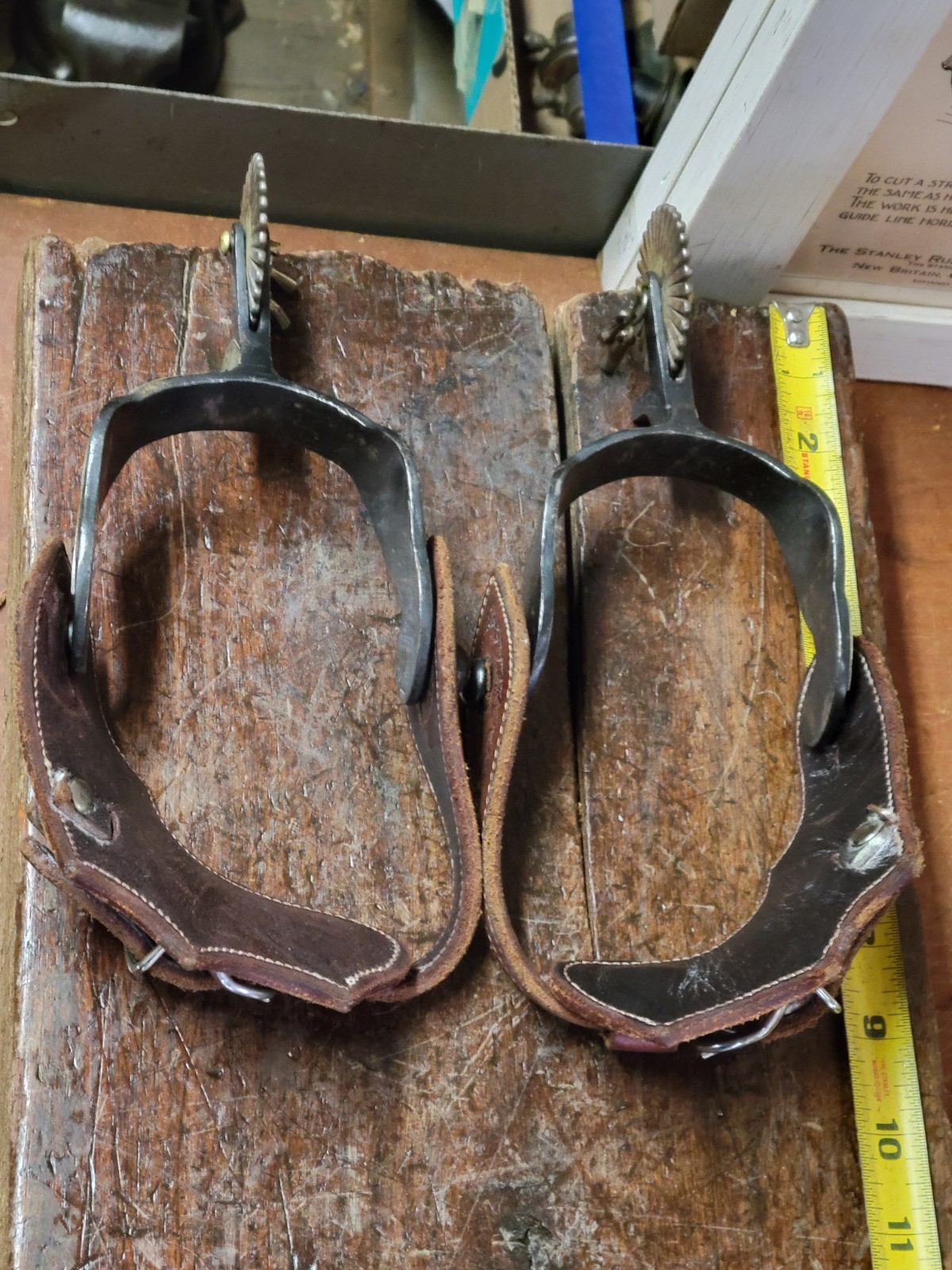 Vintage Western Spurs With Leather Strap