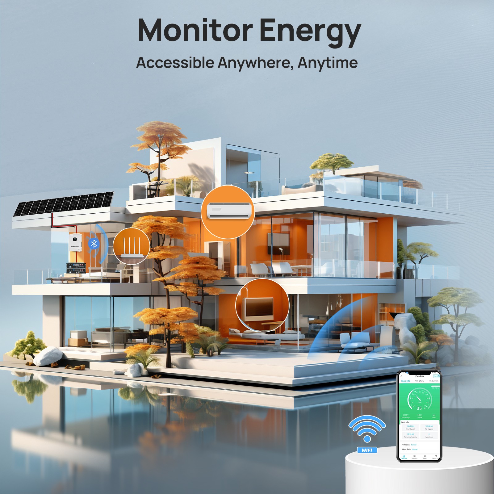 ECO-WORTHY 10KW Output 9.36KWH Off Grid Solar System Complete Kit for Home