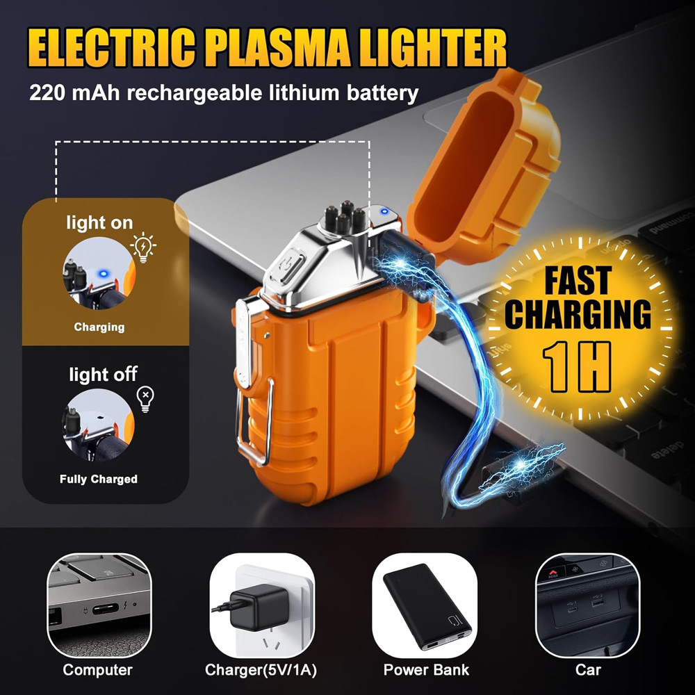 3 Pack Waterproof Outdoor Lighter, Windproof Torch Lighters Butane Refillable, E