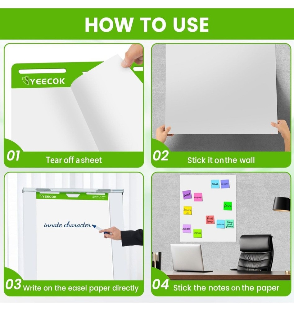 Business Source Lined Self-stick Easel Pads