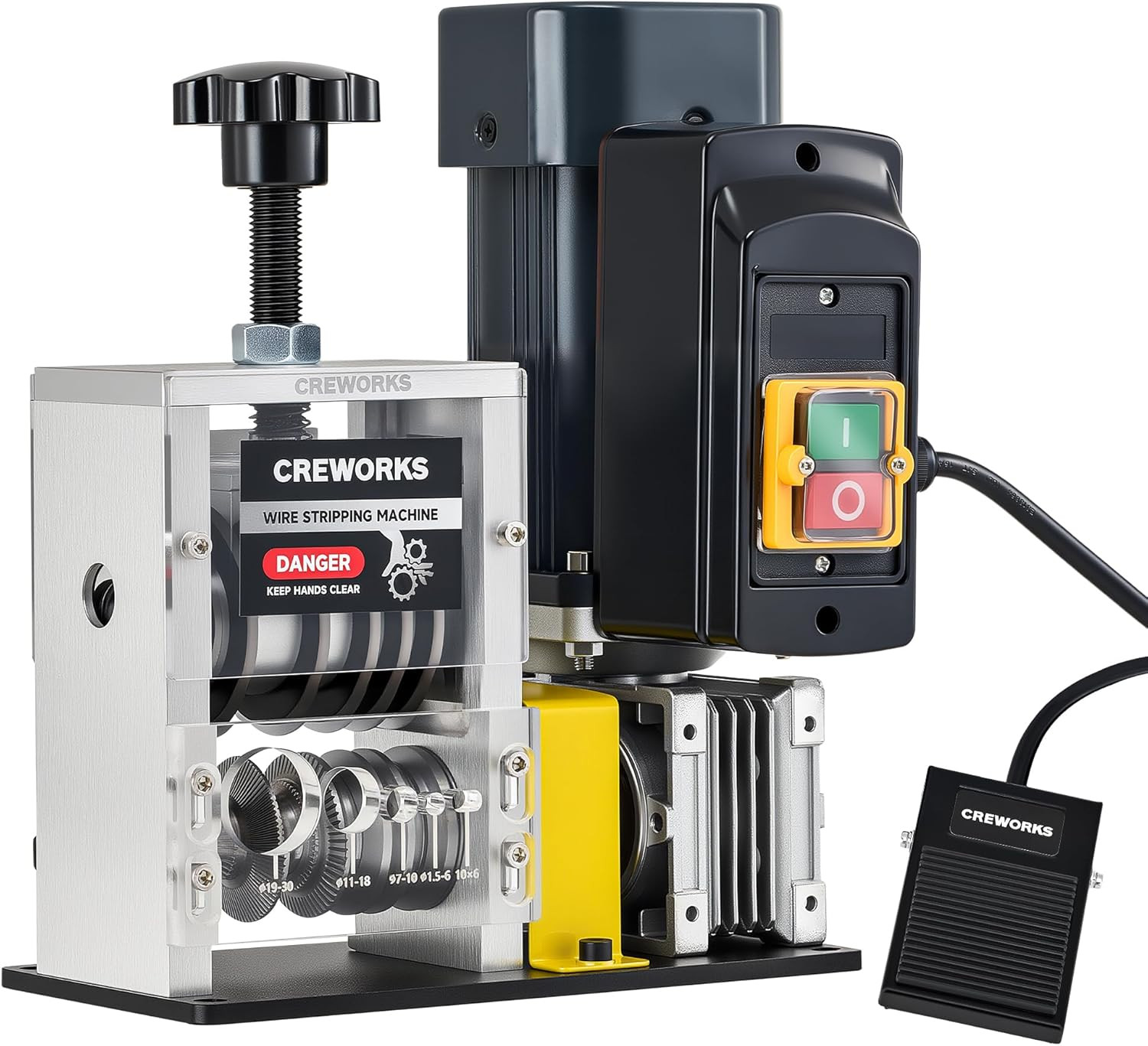 180W Motor Automatic Wire Stripper Machine, 5 Blade Electric Wire Stripping Mach