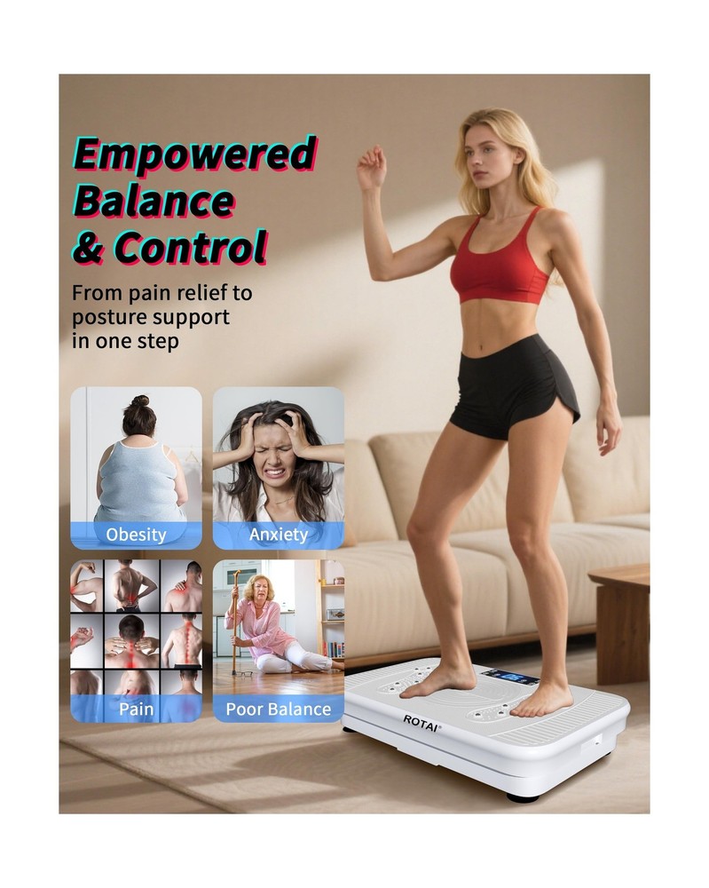 Shake Plate Vibration Exercise Machine for Lymphatic Drainage Massager & Weig...